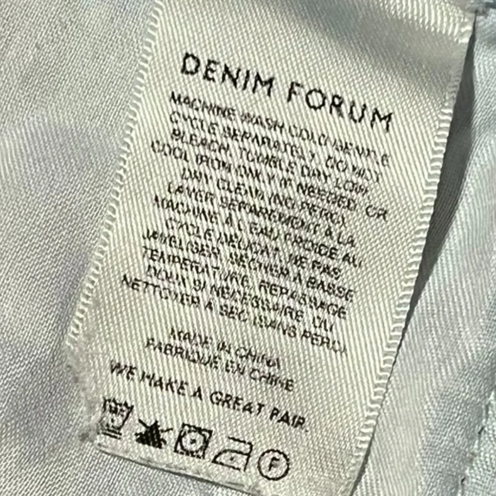 Denim Forum The BF Boyfriend High Rise Loose 28L Size 29 Light Wash - Picture 11 of 15